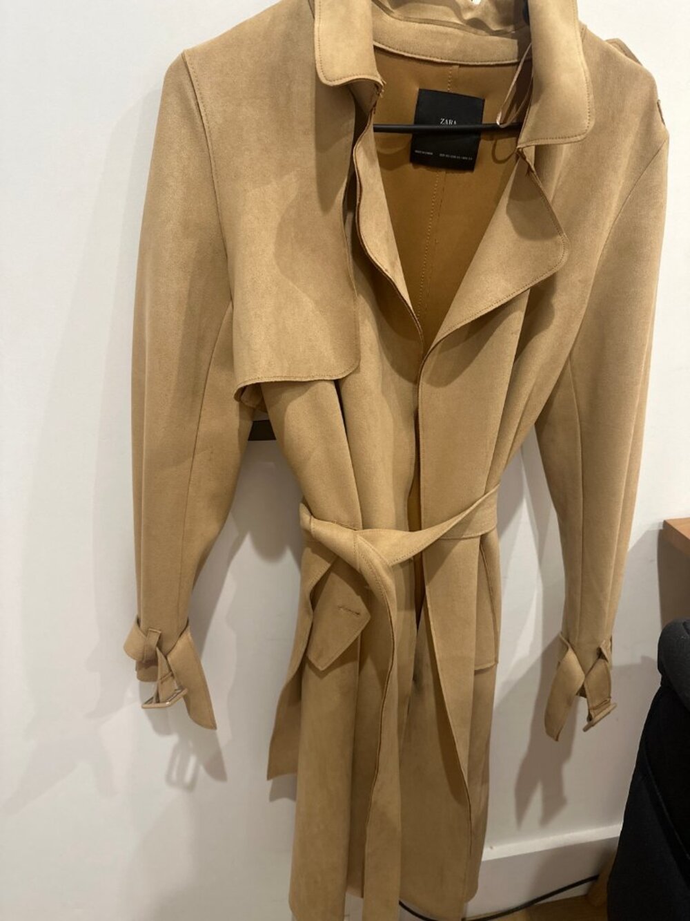 Zara Camel Belted Trench Coat XS